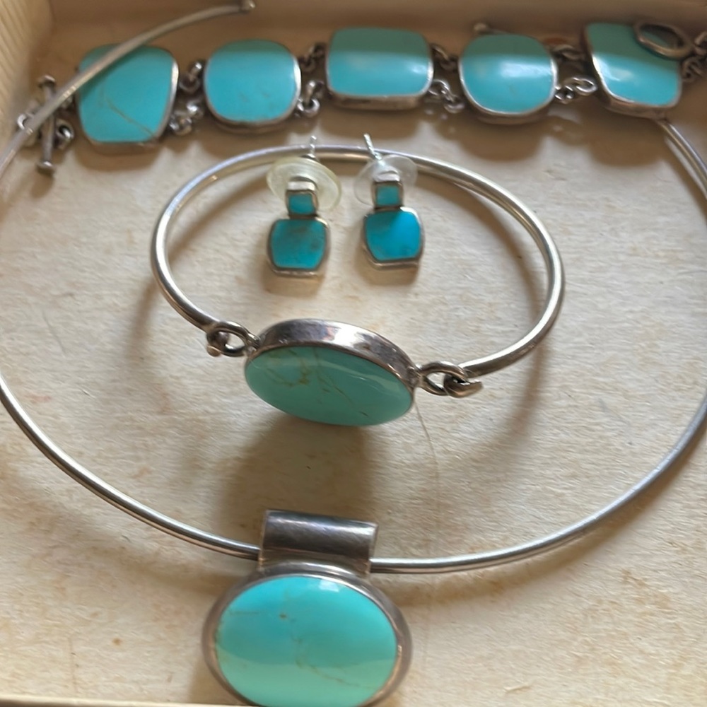 Sold Teds Turquoise Jewerly Suite Set